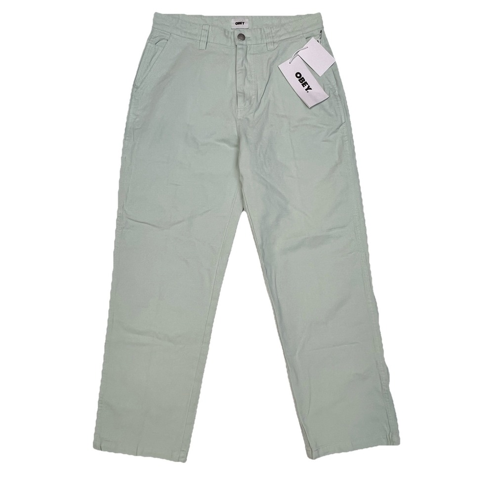 OBEY Hardwork  Pigment Sea Surf Green Carpenter Pants Men's 29 Twill Cotton NEW